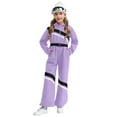 thumbnail image 1 of TiaoBug Kids Snow Suit for Girls One Piece Ski Suit Hooded Jumpsuit Waterproof Mountaineering Hiking Overalls Light Purple 14, 1 of 7
