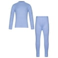 thumbnail image 1 of TiaoBug Kids Thermal Long Johns Set Underwear Long Sleeve Tops and Pants Warm Base Layer Set Blue 9-10, 1 of 7