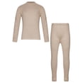 thumbnail image 1 of TiaoBug Kids Thermal Long Johns Set Underwear Long Sleeve Tops and Pants Warm Base Layer Set Coffee 2-3, 1 of 7