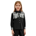 thumbnail image 1 of TiaoBug Kids Western Cowboy Shirts Fringe Tassels Sequin Cowgirl Tops Long Sleeve Blouse Button Down Coat Black 12, 1 of 5