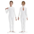 thumbnail image 1 of TiaoBug Leotard for Kids Girls Gymnastics Long Sleeve Full Body Suit One Piece Bodysuit Jumpsuit White 10, 1 of 7