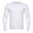 thumbnail image 1 of TiaoBug Men Warm Winter Thermal Underwear Long Sleeve Undershirt Slim Fit T Shirts White M, 1 of 7
