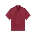 thumbnail image 1 of TiaoBug Men Women Chef Coats Unisex Premuim Chef Jacket Short Sleeve Double-Breasted Cooking Working Unifroms Red Short Sleeve XXL, 1 of 7