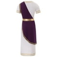 thumbnail image 1 of TiaoBug Men's Ancient Greek Cosplay Fancy Dress Costume Short Sleeve Toga Halloween Roman Robe Purple L, 1 of 4