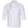 thumbnail image 1 of TiaoBug Men's Classic Chef Jacket Coat Long Sleeve Kitchen Uniform Unisex Food Service Work Wear White 3XL, 1 of 7