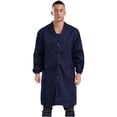 thumbnail image 1 of TiaoBug Men's Work Overalls One Piece Wear Resistant Dustproof Work Coat Long Sleeve Lab Coat Navy Blue 175/XL, 1 of 7