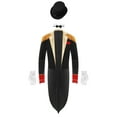 thumbnail image 1 of TiaoBug Mens Lion Tamer Costume Sets Circus Ringmaster Outfits Jacket with Hat Collar Gloves Black XL, 1 of 7