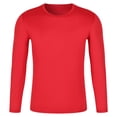 thumbnail image 1 of TiaoBug Mens Long Sleeve T-Shirt Quick Dry Athletic Gym Workout Bodybuilding Sports Undershirts Red XL, 1 of 5