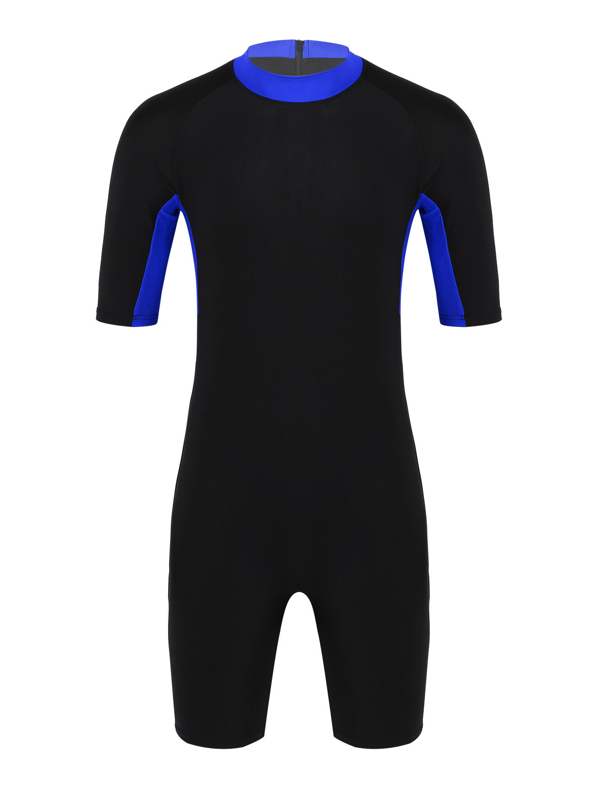 Men's Long Sleeve One-Piece Blue Wetsuit for Sun Protection