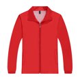 thumbnail image 1 of TiaoBug Mens Windproof Jacket Cycling Hiking Running Lightweight Jacket Windbreaker with Pockets Red 4XL, 1 of 7