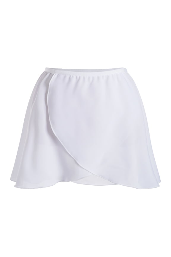 Pull On Dance Skirts for Girls Elastic Waistband Ballet Skirt Gymnastics Dancewear White 10-14