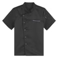 thumbnail image 1 of TiaoBug Short/Long Sleeve Chef Jacket for Men Women Summer Chef Coat for Kitchen Canteen Restaurant Black M, 1 of 7