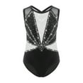 thumbnail image 1 of TiaoBug Sparkly Gymnastics Leotard for Girls Kids Shiny Rhinestone Sleeveless Crisscross Back Ballet Dance Top White 14, 1 of 5