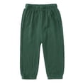 thumbnail image 1 of TiaoBug Summer Cotton Linen Bloomer Pants for Girls Boys Solid Color Breathable Casual Long Harem Sweatpants Dark Green 7-8, 1 of 2