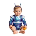 thumbnail image 1 of TiaoBug Toddler Boys Girls Futuristic Space Suit Baby Alien Outfit with Antenna Headband for Photoshoot Blue 0-6M, 1 of 7