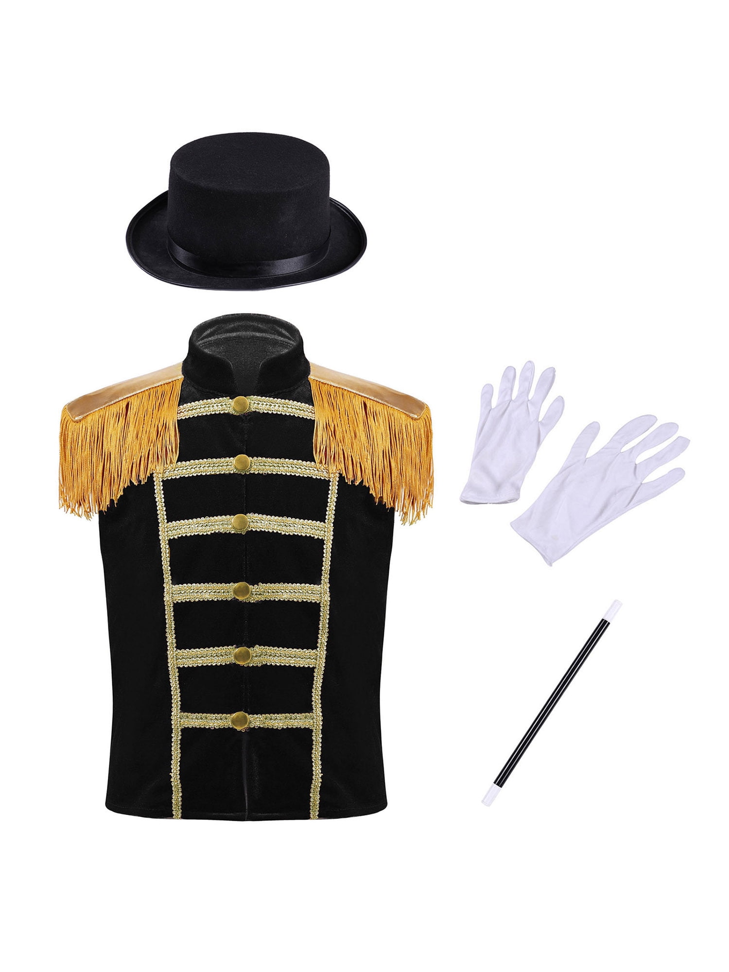 Deluxe Kids Ringmaster Magician Costume Circus Boys Child Lion - Foto 11