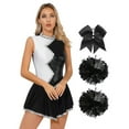 thumbnail image 1 of TiaoBug Women  Cheer Leader Dance Costumes Cheer Rave Dance Halloween Cheerleading  Costume Black L, 1 of 7