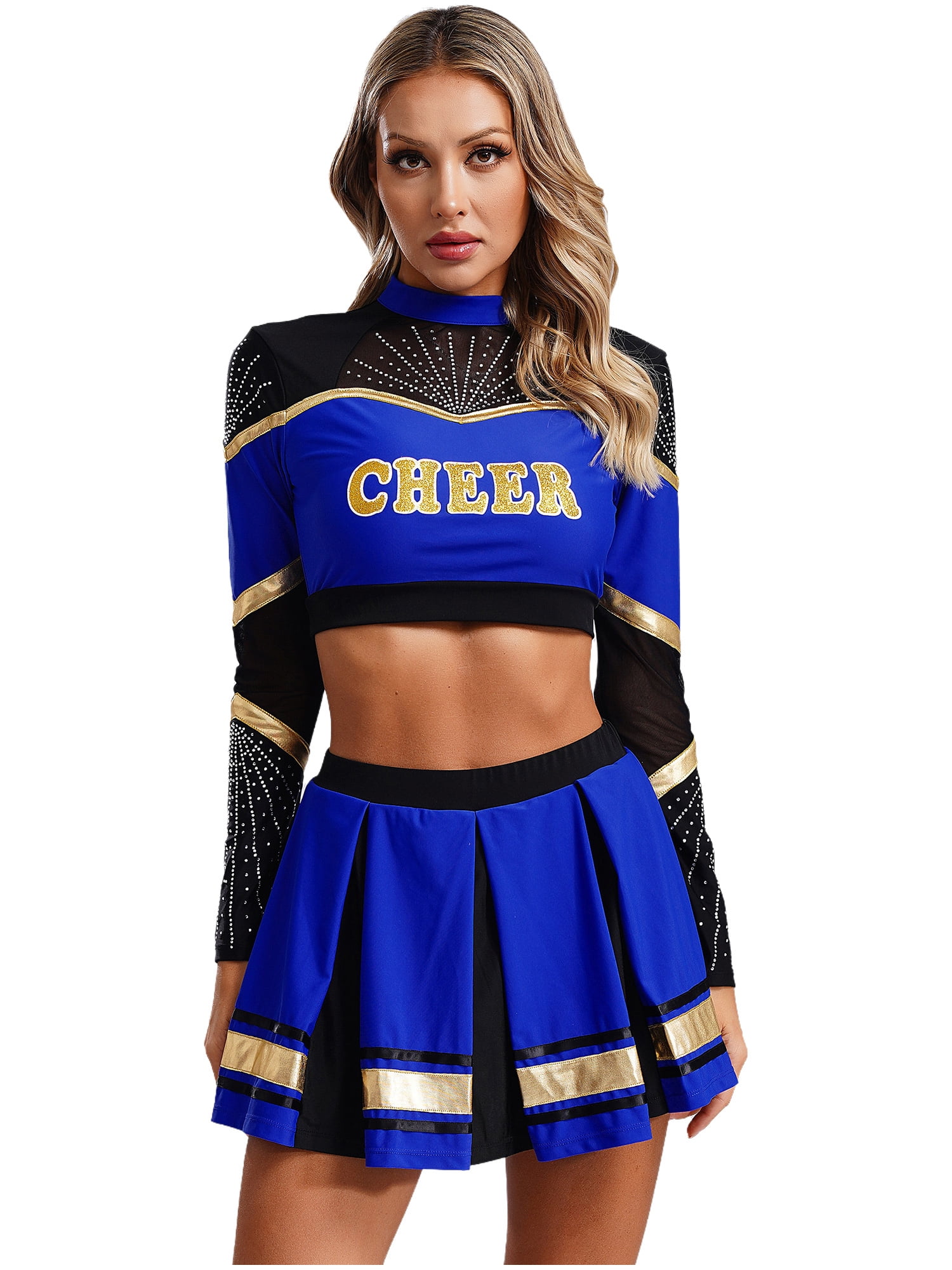 Cheerleader jurkje blauw kopen