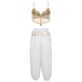 thumbnail image 1 of TiaoBug Women's Belly Dance Professional Outfits Indian Dancing Stage Performance Costume White One Size, 1 of 7