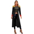 thumbnail image 1 of TiaoBug Women's Circus Ringleader Cosplay Costume Velvet Long Tailcoat Renaissance Gothic Fringed Jacket Coat Black L, 1 of 7