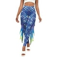 thumbnail image 1 of TiaoBug Women's Fish Scale Print High Waist Yoga Leggings Mermaid Costume Pencil Trouser Tights Blue XL, 1 of 7