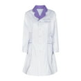 thumbnail image 1 of TiaoBug Women's Nurse Dress Cosplay Uniform Lab Coat Doctor Medical Outerwear Purple Curved Lapel S, 1 of 6