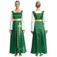thumbnail image 1 of TiaoBug Women's Praise Dance Maxi Dress Full Length Lyrical Dancewear Church Liturgical Robe Green L, 1 of 7