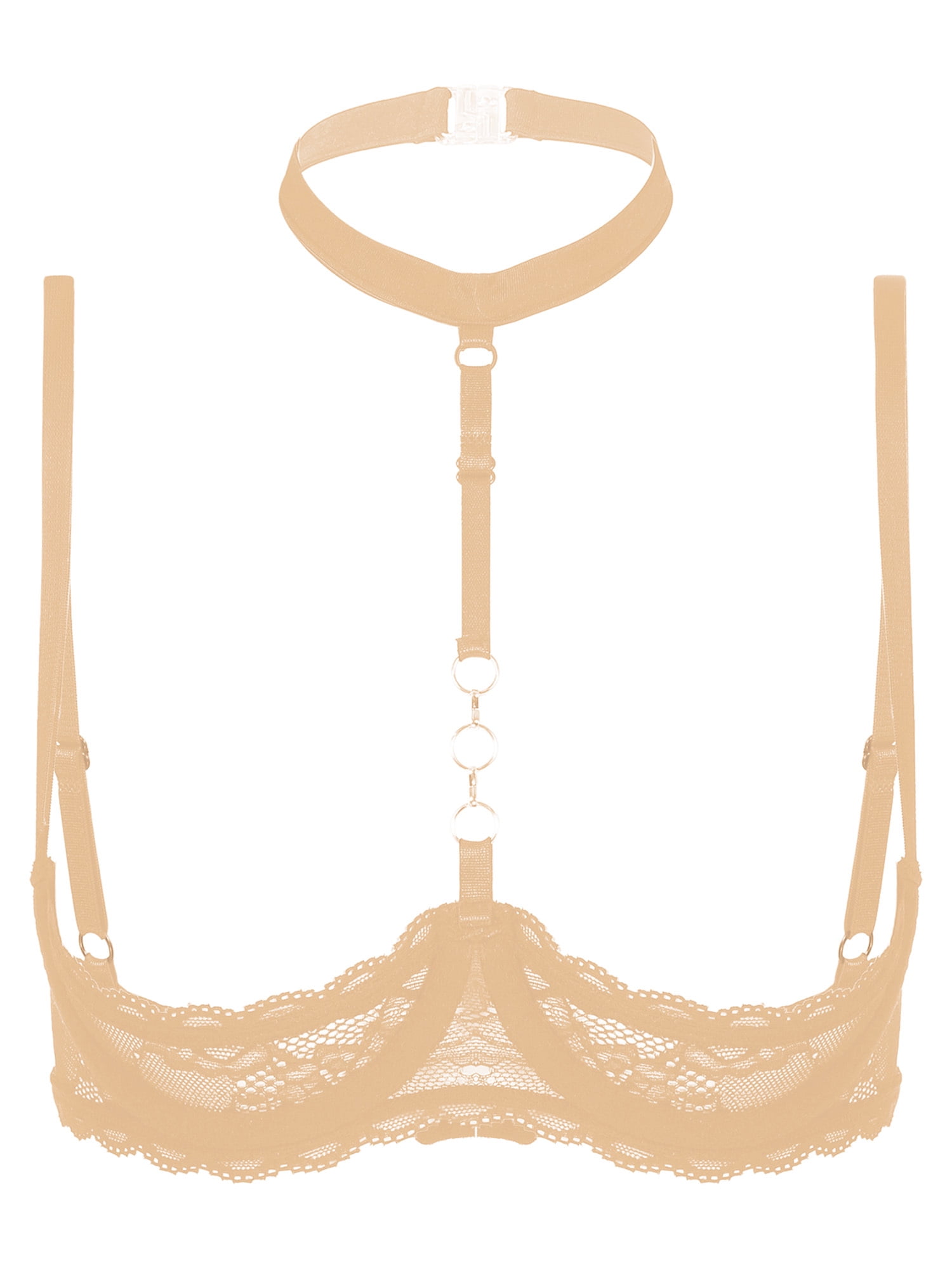 TiaoBug Women's Underwire Push Up Shelf Bra 1/2 Cup Halter TiaoBug Women's Underwire Push Up Shelf Bra 1/2 Cup Halter