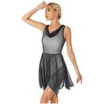 thumbnail image 1 of TiaoBug Women's Worship Praise Tunic Church Robe See-Through Glittery Dance Dress Dancewear Black M, 1 of 7