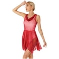 thumbnail image 1 of TiaoBug Women's Worship Praise Tunic Church Robe See-Through Glittery Dance Dress Dancewear Burgundy S, 1 of 7