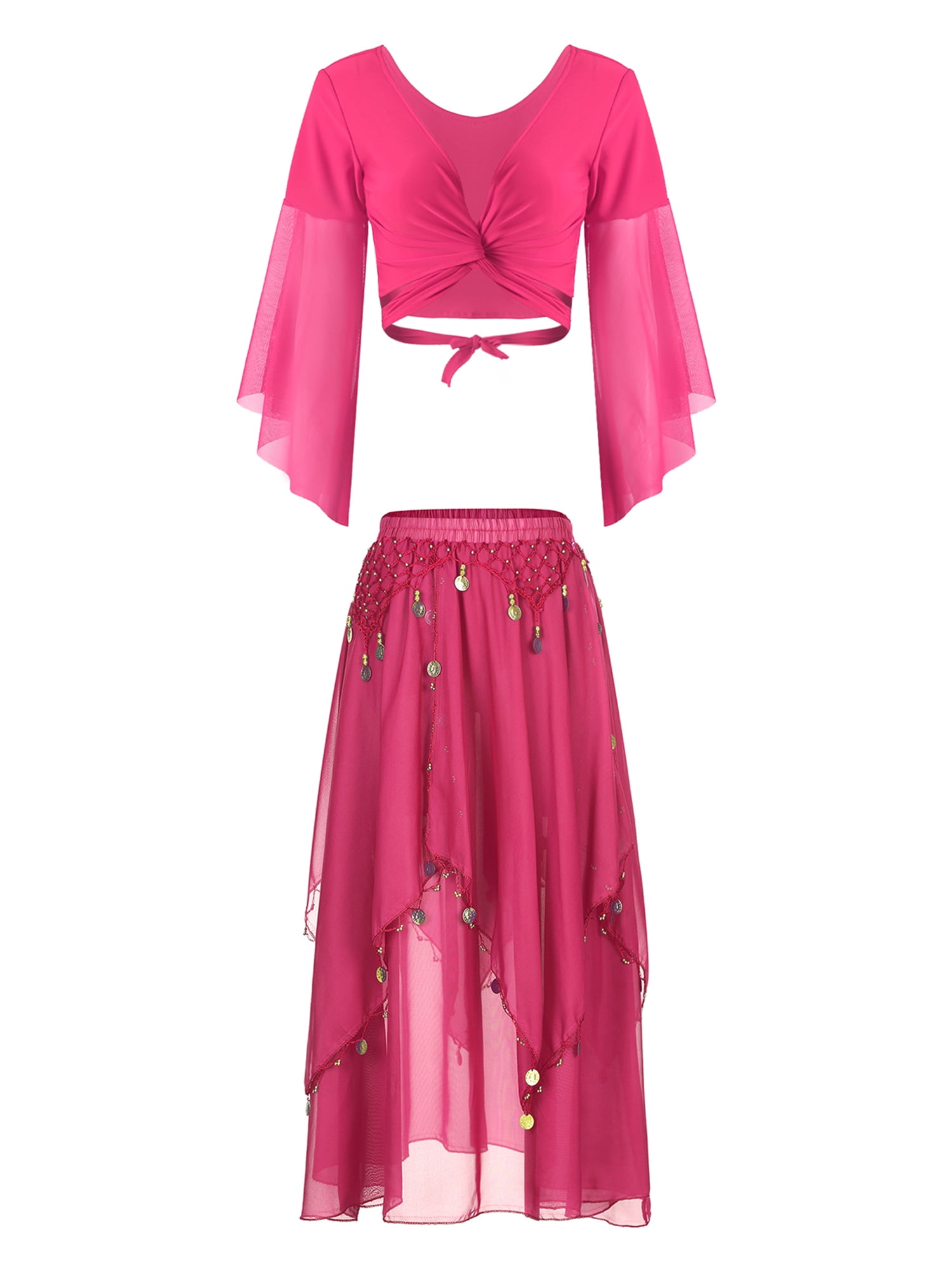 women's light pink arabian dance dress Final Sale Blush 3D Flowers Arabic Evening with Cape SS281 shoulder satin gown is adorned with intricate 3D flowers TiaoBug Womens Arabian Belly Dance