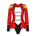 thumbnail image 1 of TiaoBug Womens Circus Ringmaster Costume Long Sleeve Bodysuit Tassel Tailcoat Halloween Cosplay Fancy Dress Red L, 1 of 7