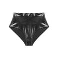 thumbnail image 1 of TiaoBug Womens Low Rise Shiny Metallic Booty Shorts Jazz Dance Hot Pants Clubwear Black L, 1 of 5
