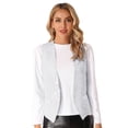 thumbnail image 1 of TiaoBug Womens Shiny Sequins Vest Button Sleeveless Jacket Nightclub Prom Party Waistcoat White M, 1 of 7