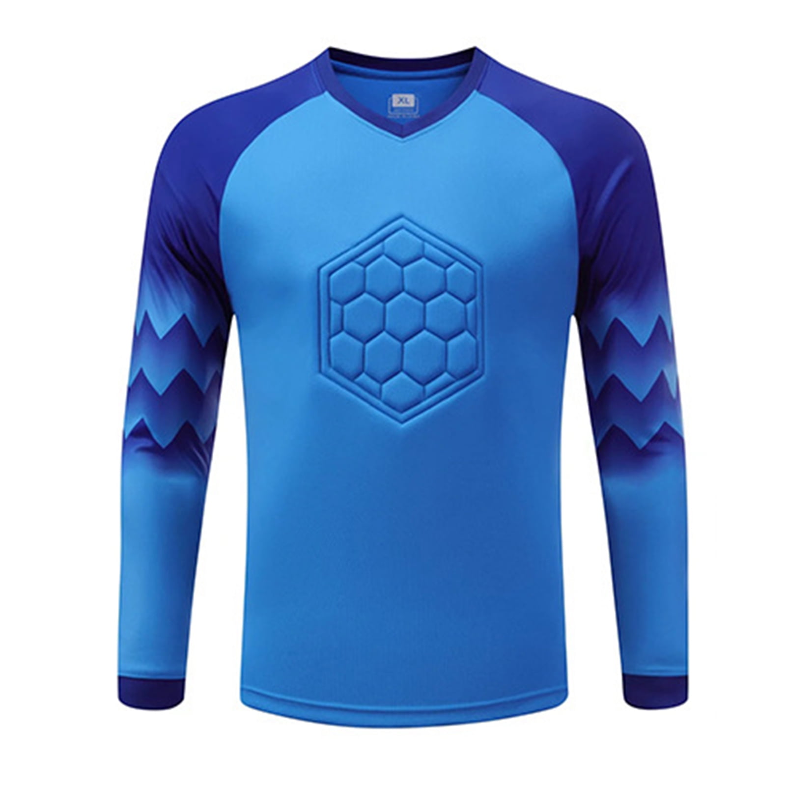 TiaoBug Youth Boys Padded Goalie Shirt Tops Goalkeeper Soccer Long
