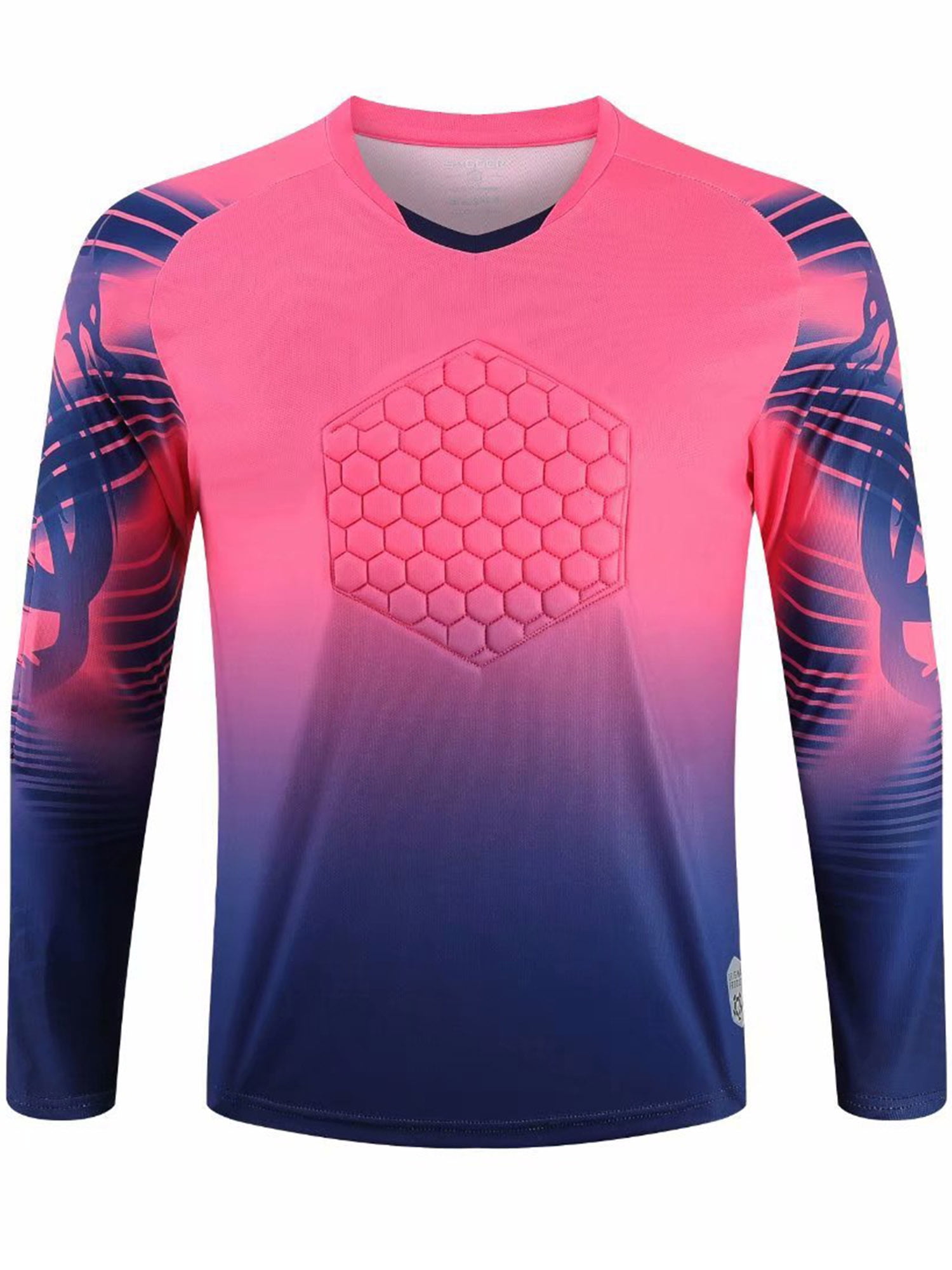 TiaoBug Youth Boys Padded Goalie Shirt Tops Goalkeeper Soccer Long