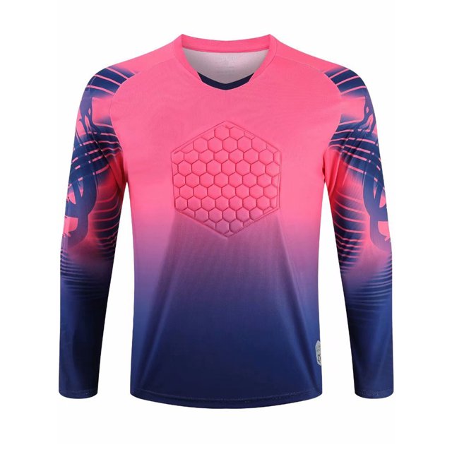 TiaoBug Youth Boys Padded Goalie Shirt Tops Goalkeeper Soccer Long