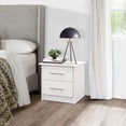 thumbnail image 1 of Tiara 2 Drawer Wooden Kids Nightstand Bedside Table, White, 1 of 6