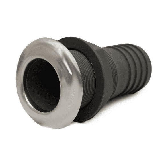 Tiara Boat Straight Thru Hull 3251620 |  3 1/4 x 5 1/4 L Plastic Gray