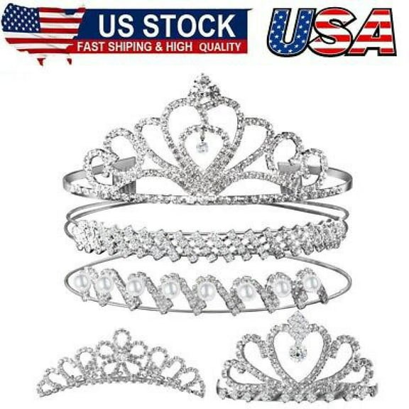 Tiara Crown, Princess Crown Headband, 5pcs Tiaras for Women, Crowns for Women