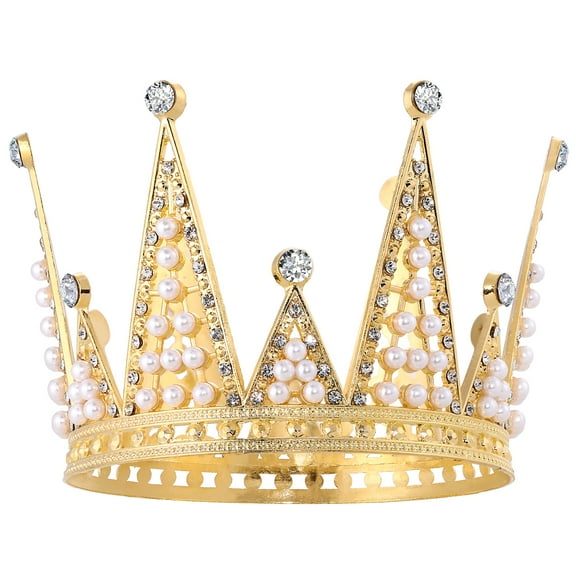 BESTYASH Golden Crown Cake Topper for High-End Wedding and Birthday Cakes