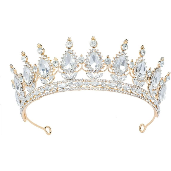 Tiara Crown for Women Princess Crowns Royal Queen Crowns Wedding Tiaras for Bride Crystal Hair Accessorie for Birthday Halloween Cosplay Christmas Party Prom Gifts