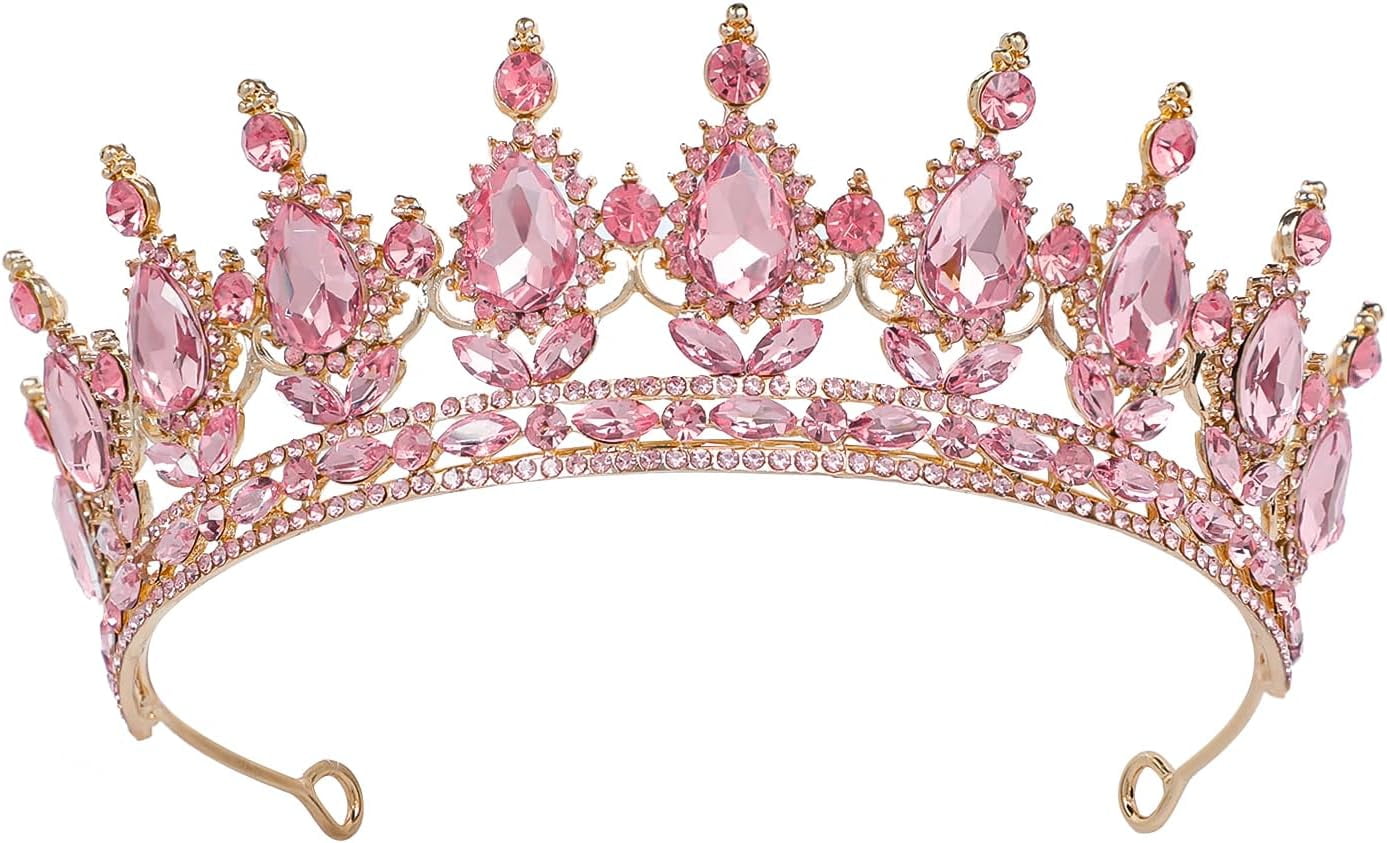 Tiara Crown for Women Princess Crowns Royal Queen Crowns Wedding Tiaras for Bride Crystal Hair Accessorie for Birthday Halloween Cosplay Christmas Party Prom Gifts