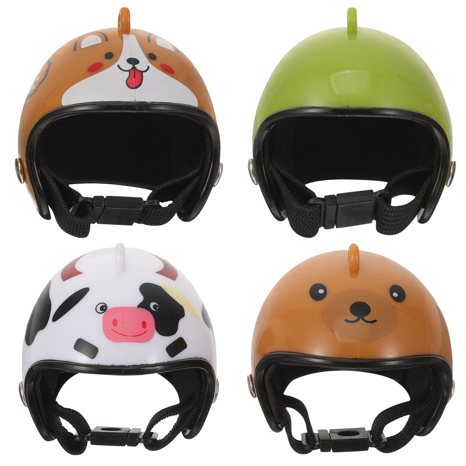 Tiara Has 4 Pcs Chicken Safety Helmet Hard Hat Motorcycle Plastic Iron