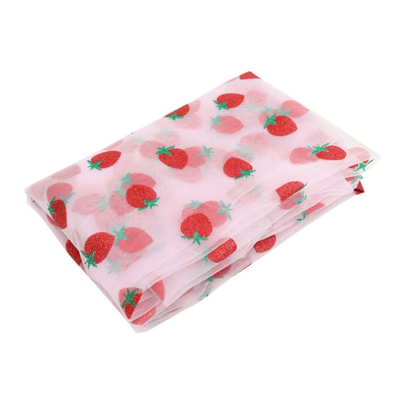 OHOIOLLA Strawberry Fabric Polyester Pink For Diy Projects 1Pcs 78.7x63in
