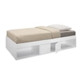 thumbnail image 1 of Tiara Twin Size Storage Platform Bed, White Wood Finish, 1 of 4