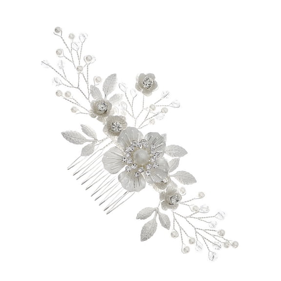 Tiara Wedding Hair Comb Hair Comb for Bride Bridal Headpiece Flower Comb French Copper Rhinestone Bridesmaid