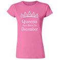 thumbnail image 1 of Tiara White Queens Are Born In December T-Shirt Lady Tee Birthday Gift Women Outfit Color Pink Medium, 1 of 2