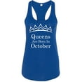 thumbnail image 1 of Tiara White Queens Are Born In October Tank Top Birthday Tank Color Royal Blue Medium, 1 of 2