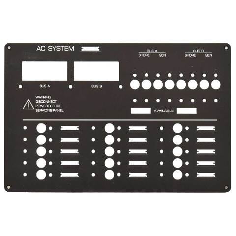 Tiara Yachts Boat Blank AC Breaker Panel 2500318 | 9 3/4 x 14 7/8 Inch
